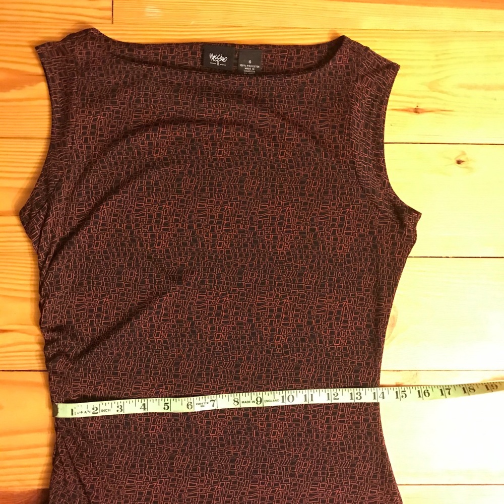 Mossimo Brown Black Geometric Dress, EUC, S - Picture 8 of 15
